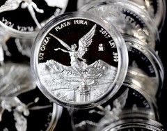 2017 Mexico Mo 1/2 oz Silver Proof Libertad Coin 999 Fine Silver in OGP capsule