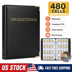480 Pockets Coin Collection Album Book Holder Coin Storage Organizer Collector