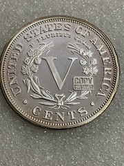 1913 Liberty Head V Nickel Proof Style 2 Troy Oz .999 Fine Silver Round In Cap