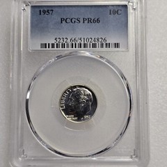 1957 Roosevelt Dime 10C PCGS PR66 Lot 2328