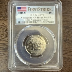 2018-s PCGS Pr70 Voyageurs Silver Rev Proof Quarter First Strike