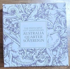 125th Anniversary Perth Mint – 2024 $5 Quarter Sovereign Gold Proof Coin