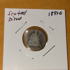1891 Seated Liberty Dime 10C Business Strike Philadelphia Silver .900 KM#94