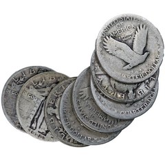 90% Silver Standing Liberty Quarters ($10 FV, Circulated)