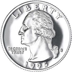 1992-1998 S Washington Quarters 90% Silver Gem DCam Proof Run 7 Coin Set