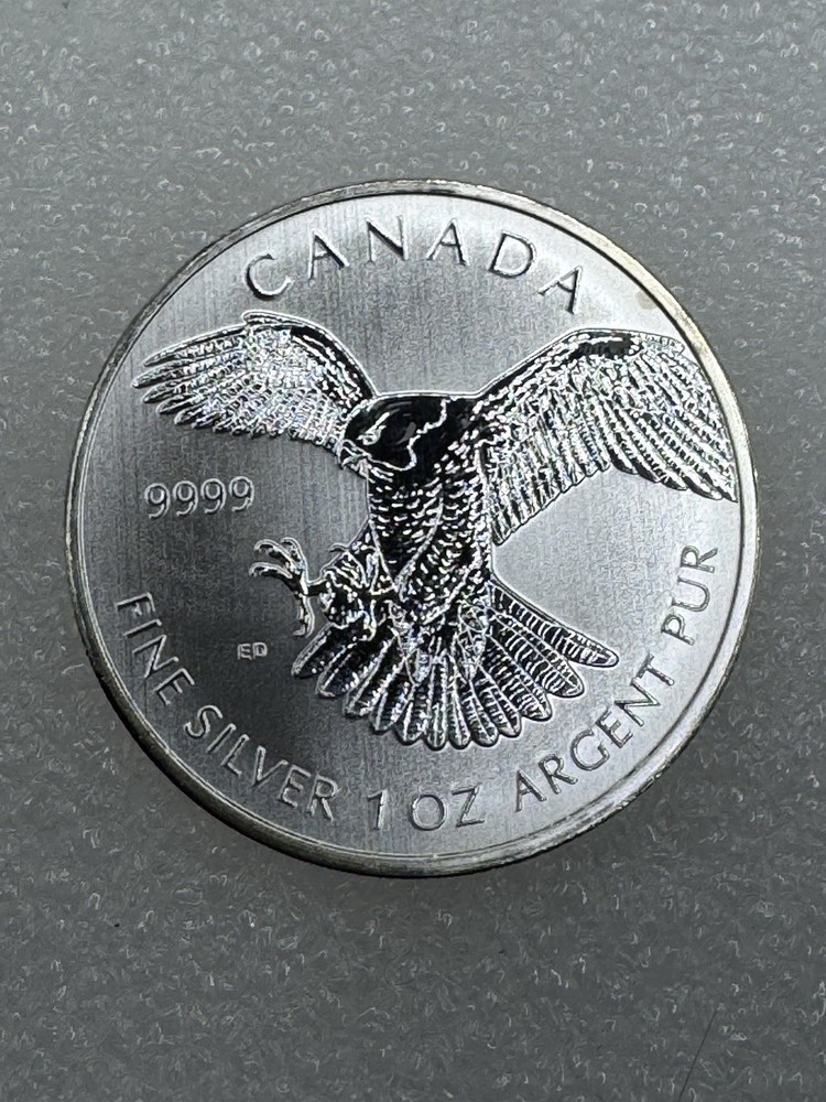 2014 1 oz Canadian Silver Peregrine Falcon Coin
