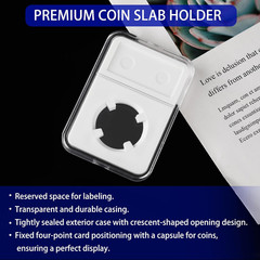 10-Pack 33Mm Coin Slab Display Holder, Clear Acrylic Storage Case for U.S. 1 Oz