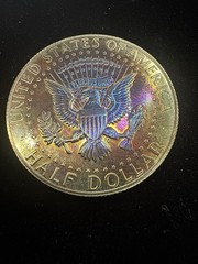 1969-S Kennedy Half Dollar – 40% Silver Beautiful Rainbow Toning On Both Sides