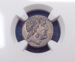 (78 BCE) Roman Republic – AR Denarius of M. Volteius, RRC 385/1, NGC ChAU.