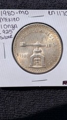 1980 Mexico Una Onza Troy De Plata Pura Casa de Moneda 1 oz. .925 Silver Coin