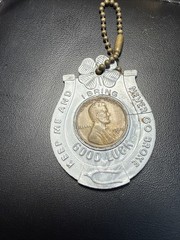 1939 S Keep Me & Never Go Broke Good Luck Cent Drink To Good Luck With Schenley