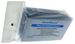 Small Bills Currency Sleeves 5 1/4 x 3 1/8″ 7 Mil Semi Rigid Safe For Fractional