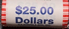 Roll of 2011 P BU James A. Garfield Gold Dollar – Roll of 25 – 20th President