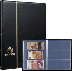Estuche Libro Para Billetes De Coleccion Album Estampillas 60 Espacios Vintage