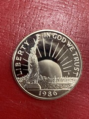1986-S Statue of Liberty Commemorative Half Dollar Beautiful Proof Free Shipping
