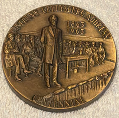 Lincoln Gettysburg Address Centennial Commemorative Medal Kraczkowski Bronze