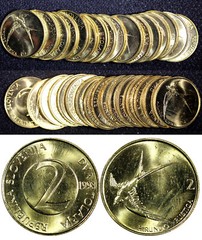 Slovenia 1998 2 Tolarja A barn swallow UNC/BU KM#5 RANDOM PICK (1 Coin)