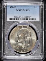 1978-D $1 Eisenhower “Ike” Dollar PCGS MS 65 | Uncirculated UNC BU