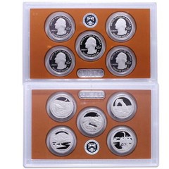 2014 S Proof Parks Quarter Set ATB Gem DCam No Box or COA 5 Coin CN-Clad US Mint