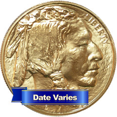 Random Year $50 1-oz American Gold Buffalo Brilliant Uncirculated