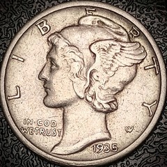 1935 S Mercury Dime – XF – 90% Silver Winged Liberty 10C