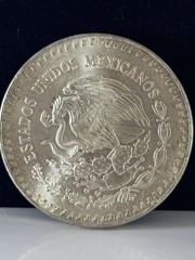 1984 Mexico 1 Onza Plata Pura Ley 999 0.999 Silver Coin KM#494
