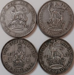 England Silver Coin Lot Of 17 Threepence Sixpence Shillings Florins Half Crowns