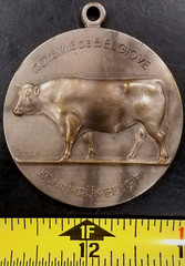 1952 Ministry of Agriculture, Kingdom of Belgium medal! 46.5 mm, 39.3 grams!