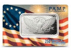 1 oz PAMP Suisse 250th Anniversary of the United States of America Silver Bar