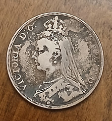 UK 1890 Victoria Jubilee Head Crown Silver Coin 0.925 Fineness KM# 765