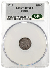 1829 Capped Bust Half Dime CAC VF Details