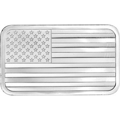 5 oz SilverTowne Silver Bar – Flag Design – 999 Fine