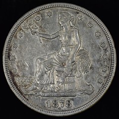 1878-S TRADE DOLLAR ✪ AU ALMOST UNC DETAILS ✪ $1 SILVER COIN 15N ◢TRUSTED◣