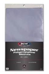 BCW Newspaper Sleeves 16″ X 24″ Large 2 mil Poly Bags PVC FREE 50 Protectors New
