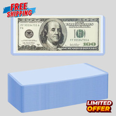 10 Pack Hard Plastic Clear Money Holders Dollar Bill Top-Load Sleeves-Collectors
