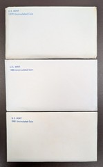 1979-1981 P & D U.S. Mint Sets Uncirculated OGP Envelope Lot of (3) Annual Sets