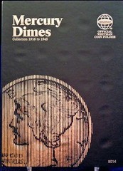 Whitman Mercury Dime 1916-1945 Coin Folder, Album Book #9014