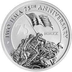 2020 Iwo Jima 75th Anniversary 1oz High Relief Proof Silver Coin- In Capsule