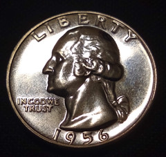 1956 gem proof washington quarter from set partial cameo nice silver type coin