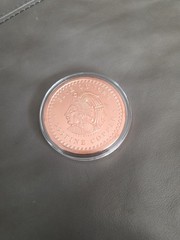 5 oz Aztec Calendar Copper Round .999 Fine Copper Bullion In Capsule