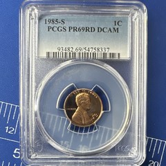 1985 S PCGS Proof Certified Red Deep Cameo Lincoln Memorial Cent PR69RD DCAM