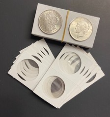 10-Silver Dollar Size 2×2 Premium Cardboard Mylar Coin Holder Flip