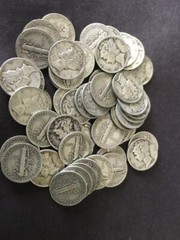 MERCURY Readable Dates 1/2 TROY U.S. Mercury Dime Silver Coins No Junk Pre-1965!
