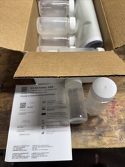 Box Of 10 Chevron Lube Watch Plastic Collection Bottles C3 Natural Gas Labels