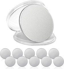 10 Pcs Blank Challenge Coin, Engraving Blanks Coins, Solid Brass/Zinc Alloy Silv