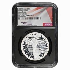 France 2024 Liberty & Sower 20 Euro 1 Oz Silver NGC PF70 UCAM FR Mercanti Signed
