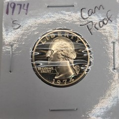 1974-S Washington Quarter PROOF BU (Brilliant Uncirculated) San Francisco