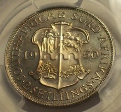 South Africa, 1950 George VI 2 Shillings. PCGS PR 66. 500 Proof Mintage