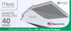 #10 Envelopes, Letter Size, 4-1/8″ X 9-1/2″, Security Printed Lining for Privacy