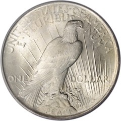 US Peace Silver Dollar – PCGS MS63 – Random Date and Label